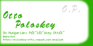 otto poloskey business card